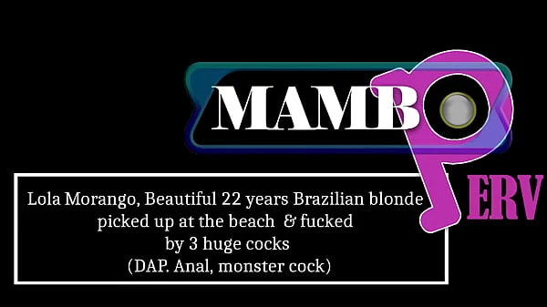 Lola Morango, Beautiful 22 years Brazilian blonde picked up at the beach & fucked by 3 huge cocks (DAP. Anal, ATM, monster cock, BBC) OB458