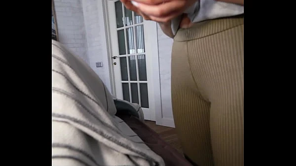 My Hot Stepmom caught me jerking off on her nudes and helped me cum