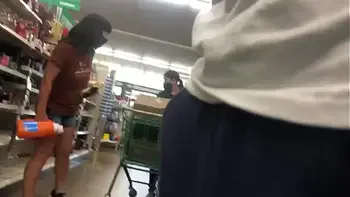 She kept looking cock bulge