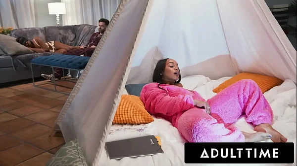 ADULT TIME - Lily Starfire Seduces Stepdaddy For Sneaky Fuck In Same Room As Oblivious Stepmom!