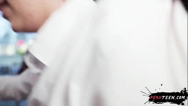 Sneaky Waitress Fucks Me Hard in the Restaurant... We Get Caught