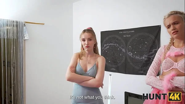 HUNT4K. Blonde slut betrayed her sexy cuckold GF for landlord's big cock