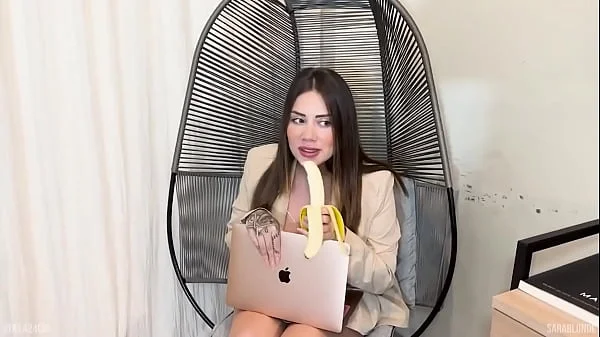 Colombian sexologist Sara Blonde checks the size of COFLA24CM's HUGE cock