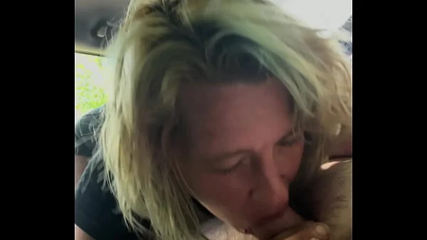 Streetwalker gives a bbbj & takes a load of cum in her mouth, spits it out on his dick, then sucks it off again