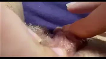 Big clit orgasm closeup