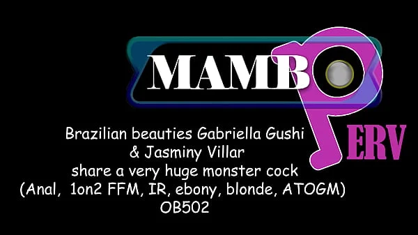 Brazilian beauties Gabriella Gushi & Jasminy Villar share a very huge monster cock (Anal, 1on2 FFM, gapes, smoke fetish, IR, ebony, blonde, ATOGM, ATM ) OB502