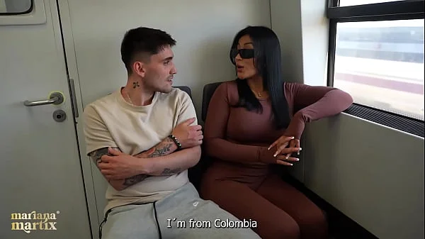 Big-ass Colombian fucks a stranger she meets on the train - Mariana Martix & Papi Rodriguez
