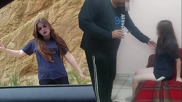 AY DUELE! PEQUEÑA e INOCENTE CHAVITA putipobre de Tijuana le da las nalgas a un viejo por apoyo económico, real no fake