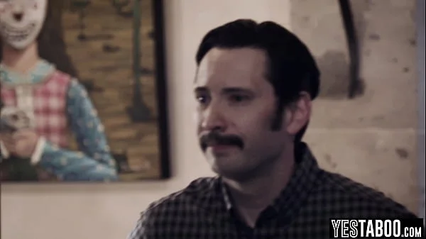 Big tits teen babysitter threesome with curvy MILF and her hubby