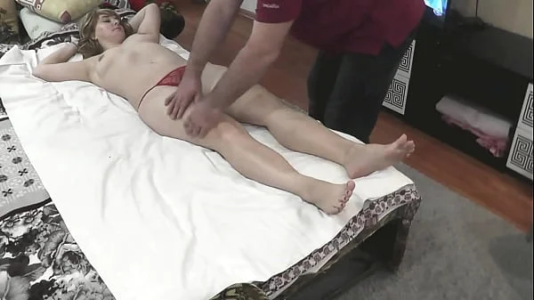 Massage. Masseur gives massage at home sexy MILF in front of her husband. Woman cum from massage and squirt. Massage wet pussy Ass perfect Milf. Mature. Massage parlor. Fingering. Handjob. Squirting