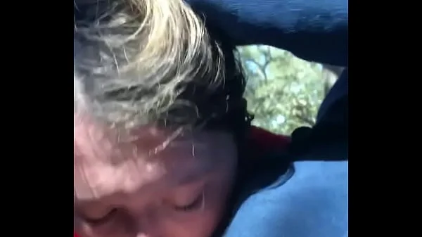 Dirty hooker sucks cock in car BJ