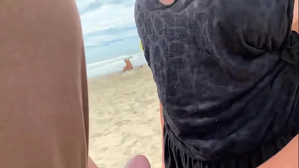 Milf jerks me off in front of everyone. Public ejaculation.