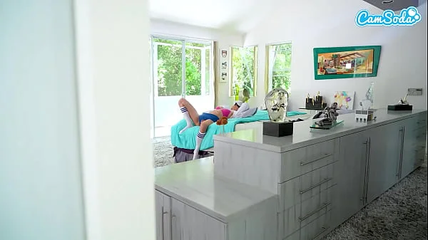 Sexy College Teen Caught Masturbating Gets Fucked By Step Brother