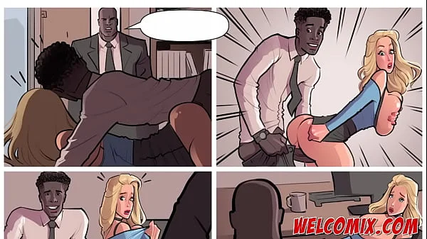 Hot blonde getting a job! Job Interview! Interracial porn comics!