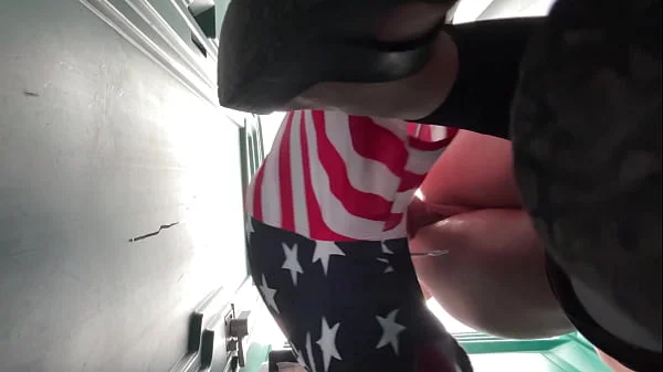 Sweaty Dirty Wet Sex in Public Carnival Toilet TWICE