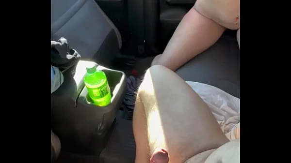 Skinny hooker cums on her old customer's dick while getting fucked in public