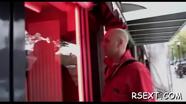 Glamorous amsterdam hooker rides a large hard rod passionately