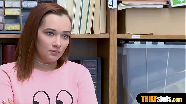 Curvy redhead with small tits gets punish fucked hard