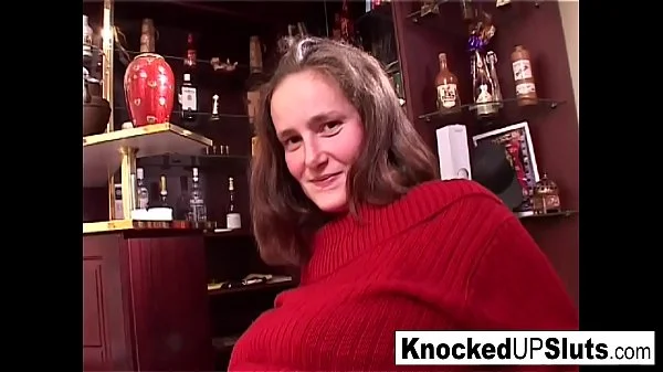 Busty pregnant brunette fucks a big black cock