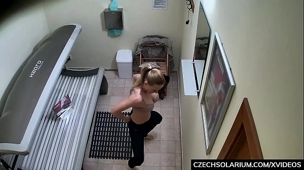 Beautiful teacher Caught in Czech Solarium