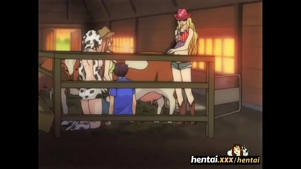 Nerd gets dick between busty babes tits - Boobalicious - Hentai.xxx