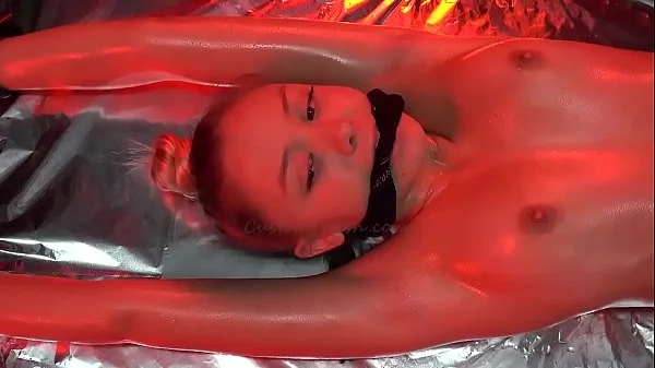 Cute Blonde Shackled Scared by Pendulum  Short version