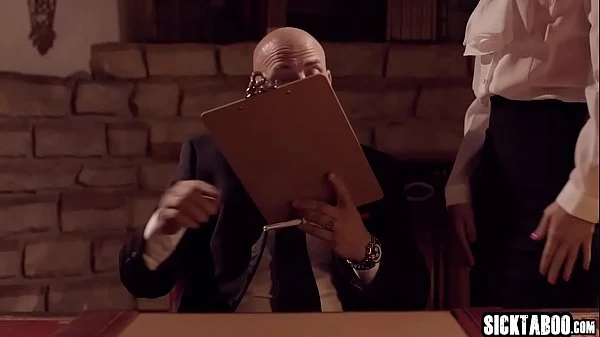 Perverted secretary fucked by a bad boss with his cock