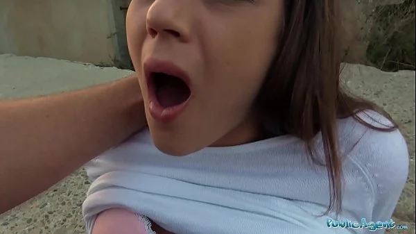 Public Agent Tight pussy fucked for cash outside