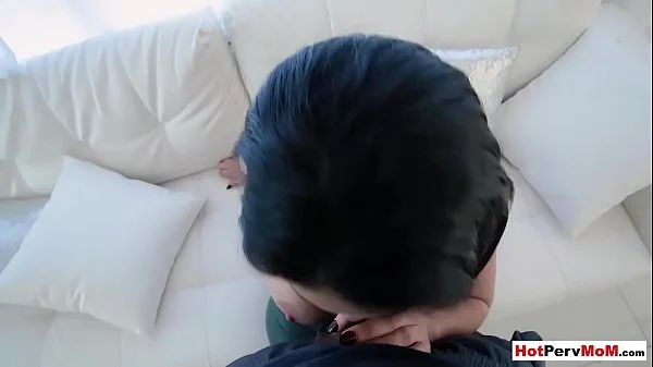 Busty MILF stepmommy teaches stepson how to pleases a woman