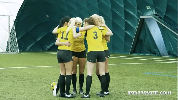 Private.com - Ana Rose & Cayla Lions Do Locker Room Orgy!