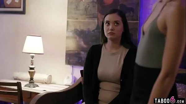 Foster teens in a family taboo 4some with the parents