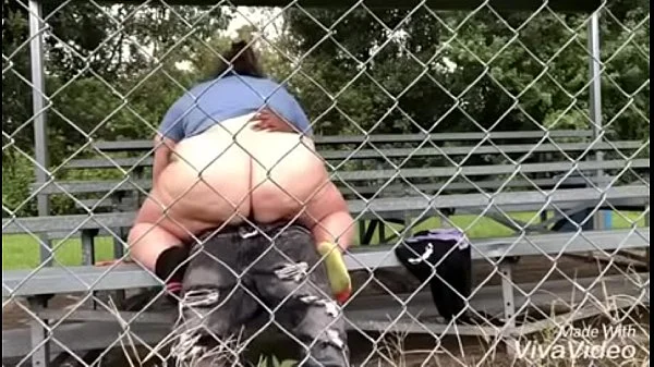 Bbw rides bbc on bleachers