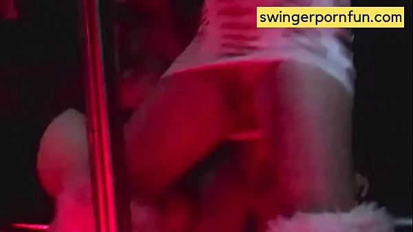 Real Swinger Hotwives meet in an Orgy bus and have fun with random Men