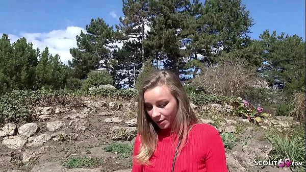 GERMAN SCOUT - Schlanke Studentin Emily bei Casting gefickt