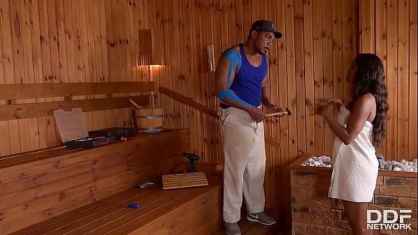 Big black monster cock makes ebony Milf Jasmine Webb orgasm big times