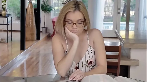 Handsy step dad gropes while studying