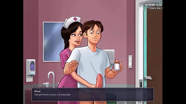 Hot sex with a mature lady and blowjob from a nurse l My sexiest gameplay moments l Summertime Saga[v018] l Part 12