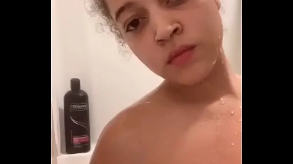 Redbone lightskin huge tits big tits pierced periscope selfie shower