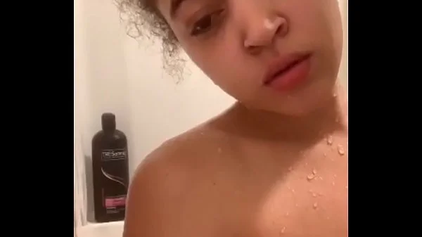 Redbone lightskin huge tits big tits pierced periscope selfie shower