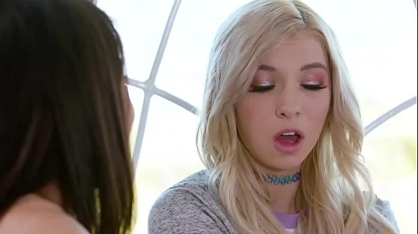 GIRLSWAY - Upset Teen And Her Hot Lesbian Friend Having Anal Sex - Adria Rae and Kenzie Reeves