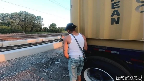 fucking a big booty slut in the public train yard