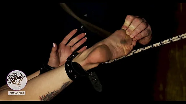 Skinny slut’s groin whipped until totally red