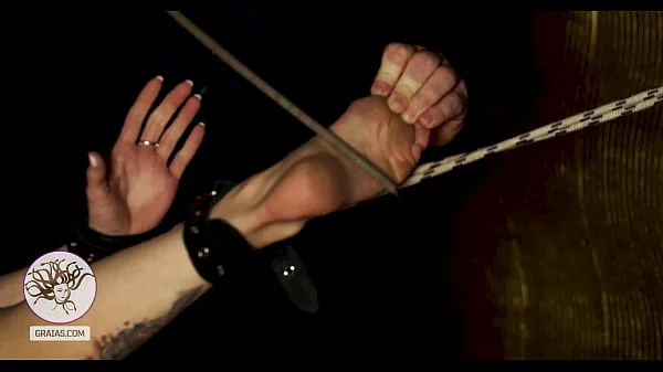 Skinny slut’s groin whipped until totally red