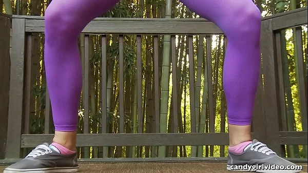 Anabelle Pync and Arielle Lane model tight yoga pants and sheer leggings