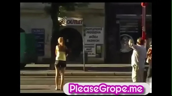 Stunning Office Lady Teasing Strangers on the Bus!