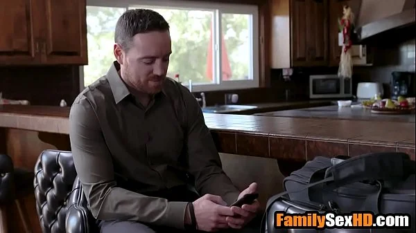 Sneaky stepdad gropes his stepdaughter