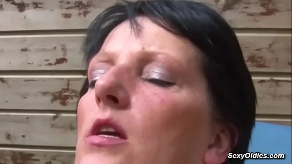 Sexy French housewife Lucie Luke anal fucked outdoor in the garden