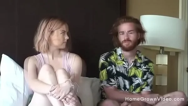 Real amateur couple couldnt wait to make a porno