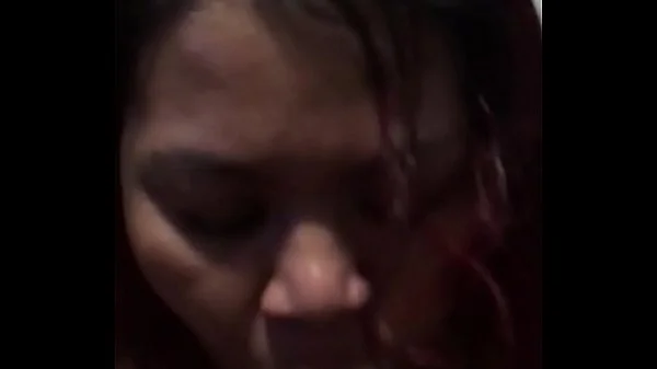 Asian sucks out cum no hands!