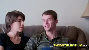 Naughty swinger wifes are fucking in a wild threesome in the shower.